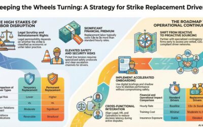 Replacement drivers during labor strikes