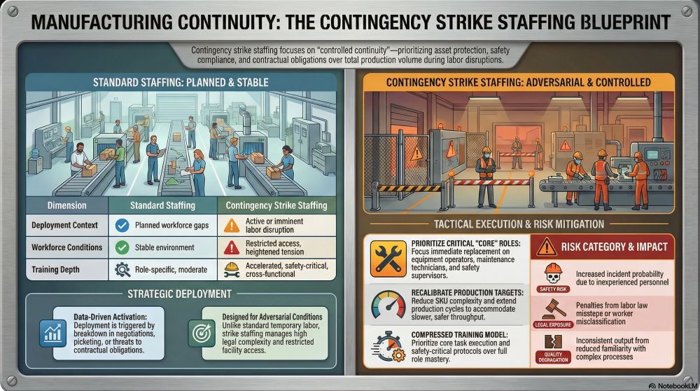 Contingency Strike Staffing for Manufacturing Plants