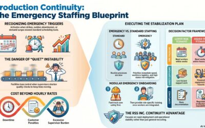 Emergency staffing for production facilities