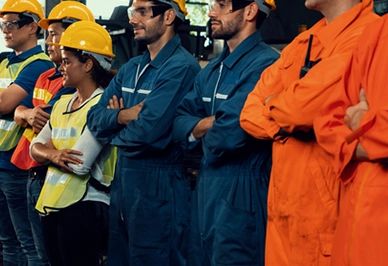 forklift and material handling workers